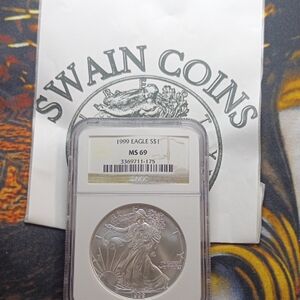 1999 Silver Eagle Coin MS 69